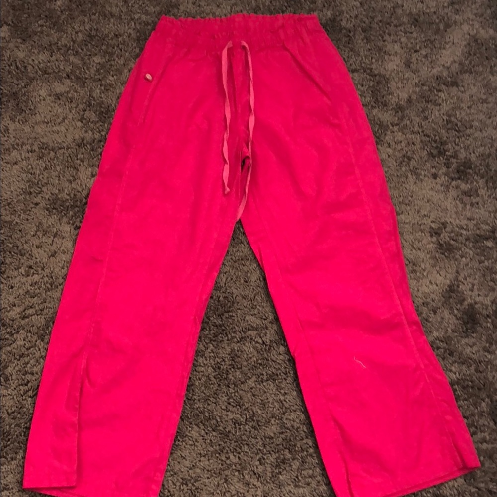 Petite Hot pink scrub pants